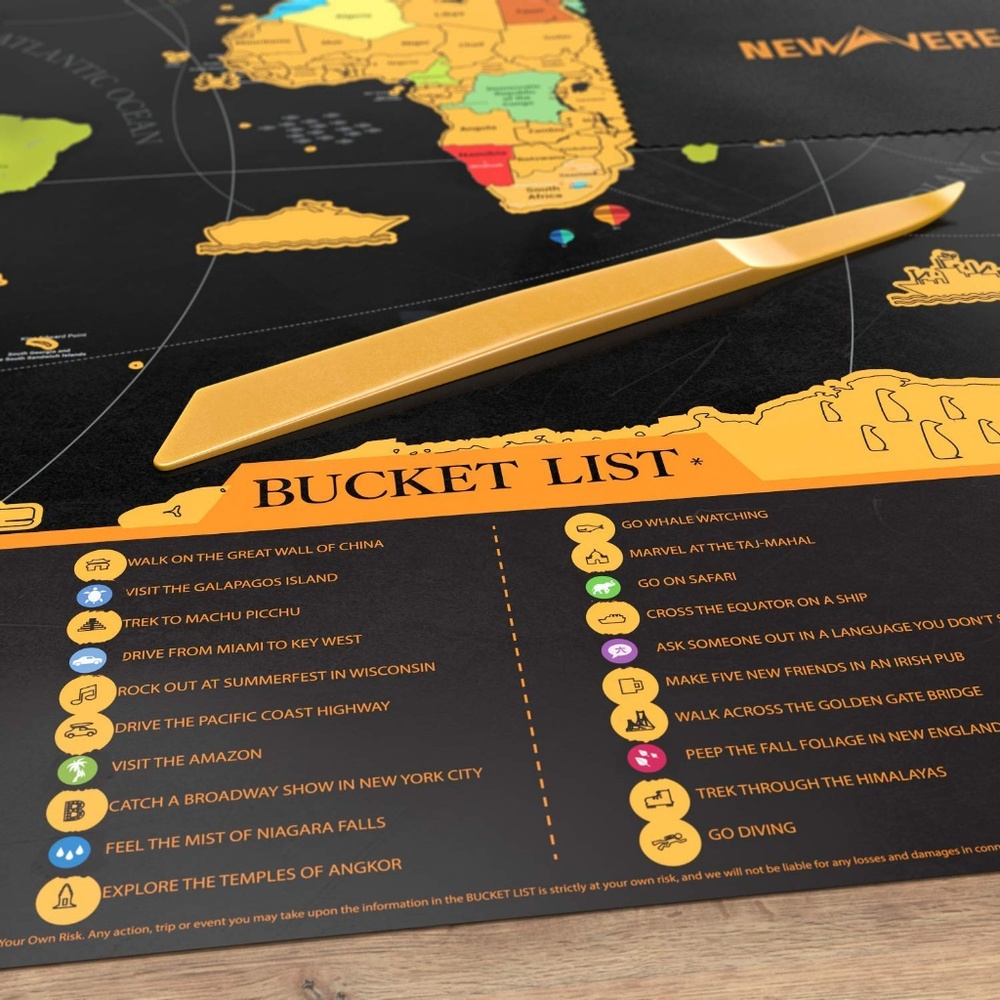 Scratch Off Map of The World - Picture 3 of 5